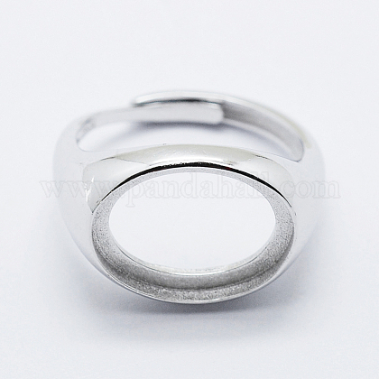925 Sterling Silber Finger Ring Komponenten STER-G027-12P-1
