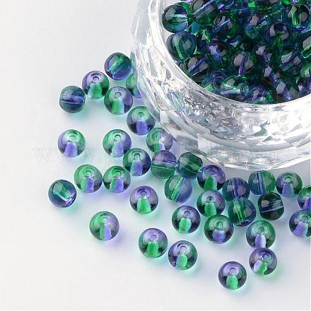 Two-Tone Color Baking Painted Glass Beads DGLA-S119-3mm-72-1