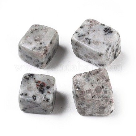 Perles de jaspe tache bleue naturelle G-E546-08-1
