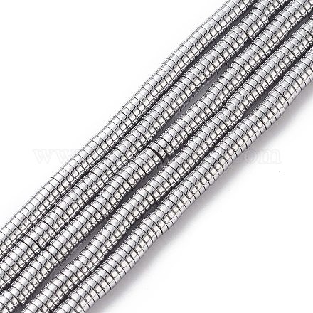 Electroplate Non-magnetic Synthetic Hematite Beads Strands X-G-J164A-4mm-04-1