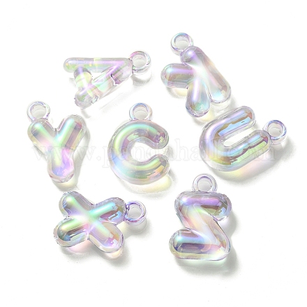 Placage uv perles acryliques irisées arc-en-ciel OACR-K003-007D-1