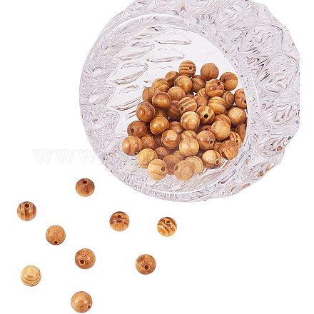 Пандахолл круглые смешанные бусины с отверстием браслет деревянные бусины WOOD-PH0002-01-LF-1