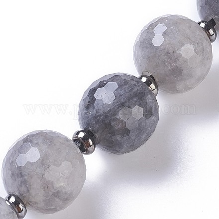 Chapelets de perle en quartz nuageux naturel G-L505-02-1