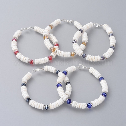 Bracelets de perles de perles heishi BJEW-JB04747-1