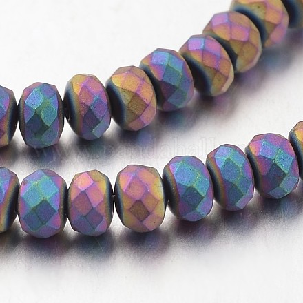 Electroplate Non-magnetic Synthetic Hematite Bead Strands G-F300-48B-F02-1