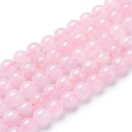 Chapelets de perles en quartz rose naturel G-T055-8mm-13-1