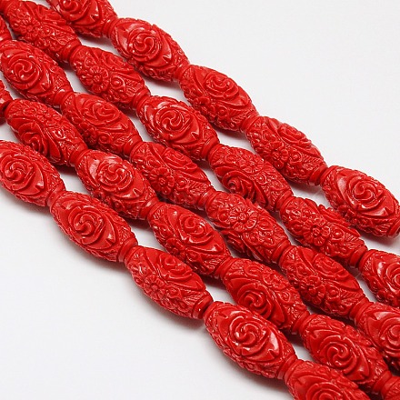 Synthetic Coral Beads Strands CORA-L031-10mm-01-1