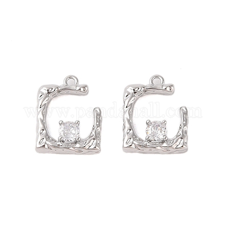Подвески из латуни с прозрачным стеклом KK-N254-51P-1