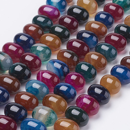 Chapelets de perles d'agate naturelle G-G654-16x12mm-13-1