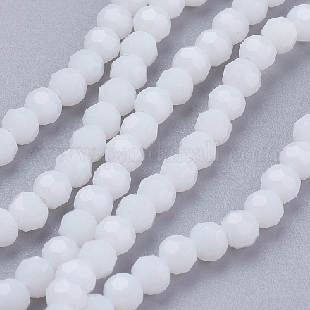 Brins de perles de verre rondes à facettes (32 facettes) X-EGLA-J042-4mm-26-1
