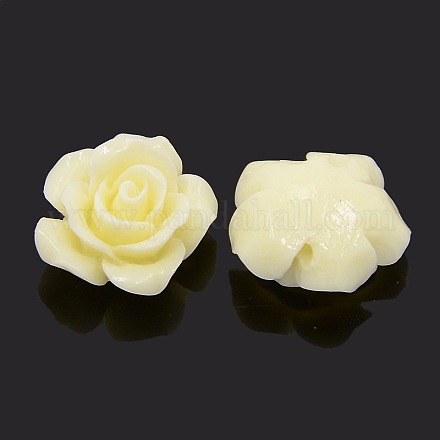 Synthetic Coral 3D Flower Rose Beads CORA-A005-14mm-13-1