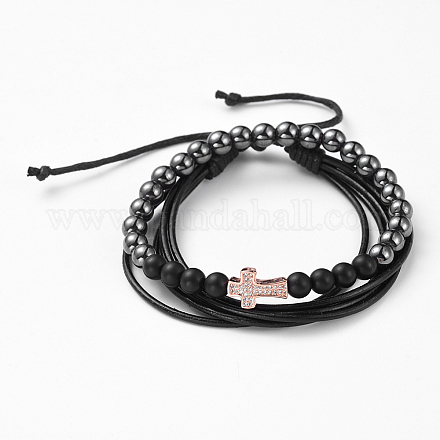 Stackable Bracelets Sets BJEW-JB04783-04-1