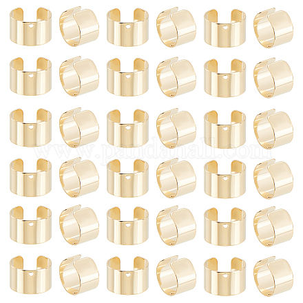 DICOSMETIC 60Pcs Golden Cartilage Cuff Earring Wrap Earring Non-Pierced Earring Findings Adjustable Clip-on Earring Stainless Steel Earring Cuffs for Pierced with Holes for Jewelry Making STAS-DC0009-58-1
