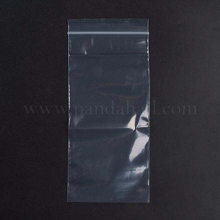 プラスチックジップロックバッグ  再封可能な包装袋  トップシール  セルフシールバッグ  長方形  ホワイト  26x11cm  片側の厚さ：2.1ミル（0.055mm）  100個/袋 OPP-G001-F-11x26cm-1