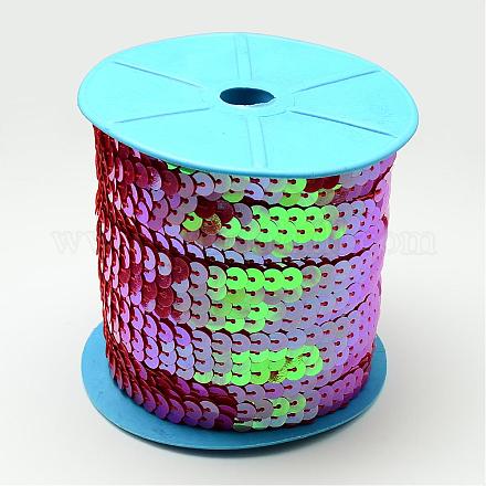 Perles de paillette en plastique écologiques ab-color PVC-Q089-6mm-96-1