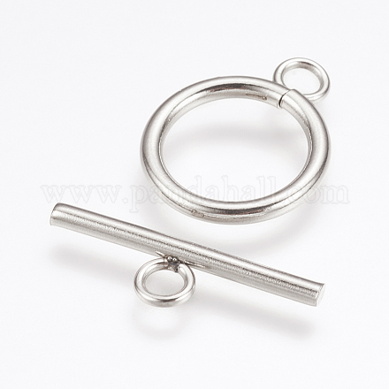 304 Stainless Steel Toggle Clasps X-STAS-F114-04P-C-1