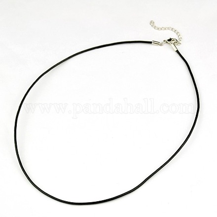 Кожаный шнур ожерелье материалы NJEW-A280-3.0mm-01-1