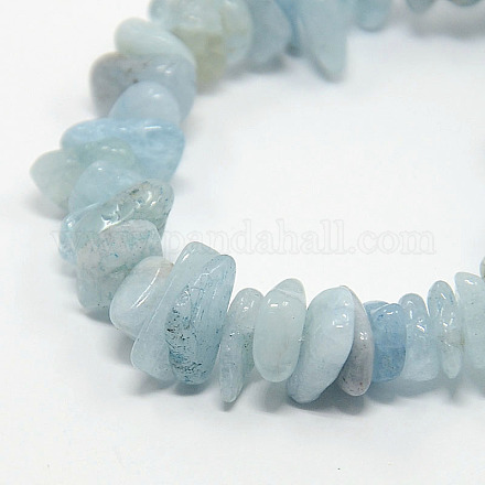 Natural Aquamarine Chips Beads Strands G-J107-10-1