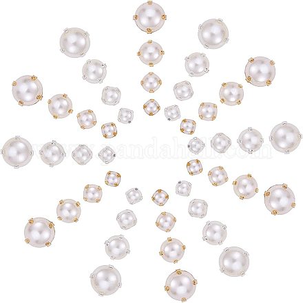 Nbeads 400 pz cucire su perle finte acriliche perline montee SACR-NB0001-03-1