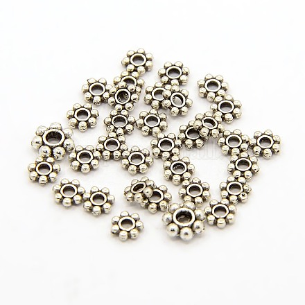 Tibetan Style Alloy Daisy Spacer Beads LF1022Y-1
