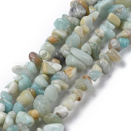 Brins de perles d'amazonite de fleurs naturelles G-M205-12-1