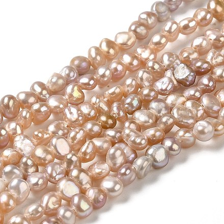 Fili di perle di perle d'acqua dolce coltivate naturali PEAR-E017-43-1
