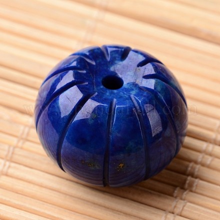 Pumpkin Natural Lapis Lazuli Beads G-F270-23C-1