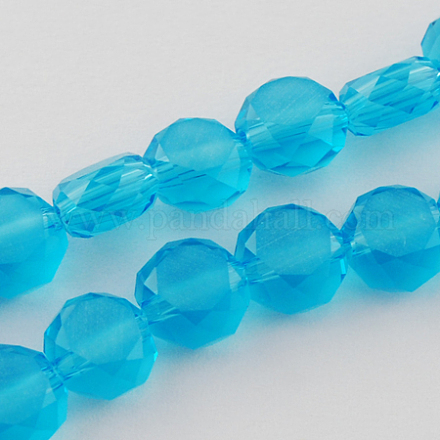 Chapelets de perles en verre mate FGLA-R038-10mm-03-1