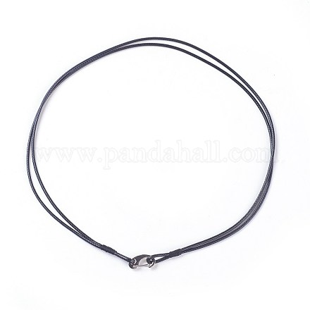 Fabrication de collier en corde de polyester ciré MAK-I011-02-1