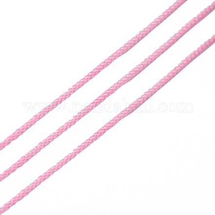 Cordones de hilos de hilo de algodón de nailon redondo teñido ecológico OCOR-L001-821-201-1