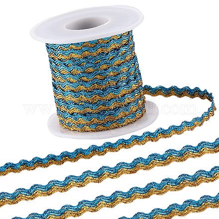 Gorgecraft 1pc rubans de polyester ondulés scintillants OCOR-GF0002-99B-1