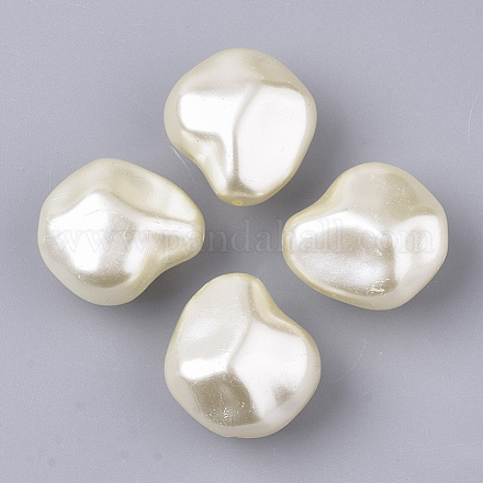 Perles d'imitation perles en plastique ABS OACR-T022-02B-1
