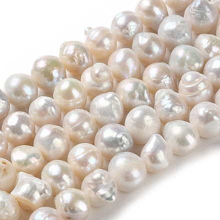 Chapelets de perles en Keshi naturel PEAR-E018-17-1