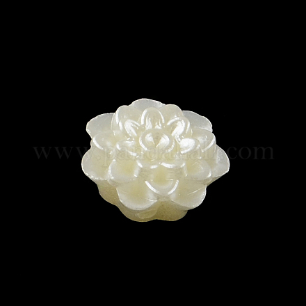 Fleur abs plastique imitation perle perle strass supports OACR-R016-58-1
