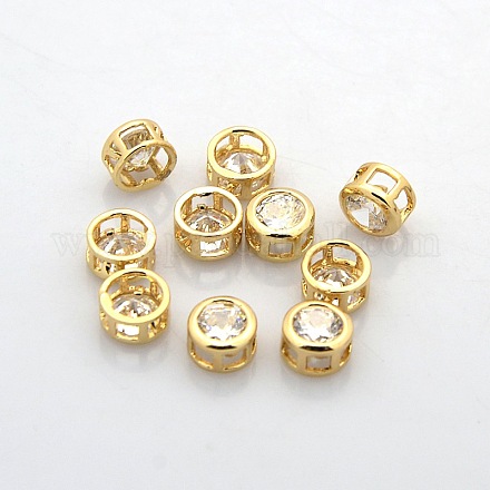 Vere perle di strass in ottone placcato oro 18k KK-J198-01G-1