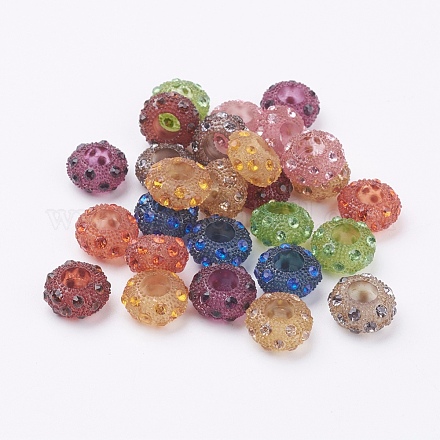 Resin Rhinestone European Beads OPDL-J002-M-1