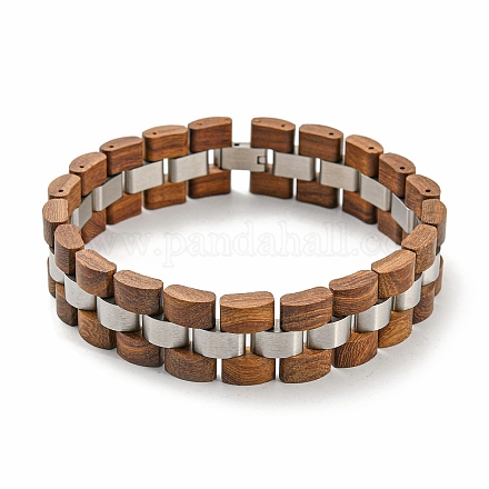 Bracelets de montre en bois pour femmes et hommes BJEW-M306-03P-1