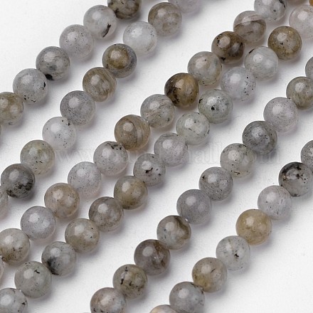 Natural Labradorite Beads Strands G-D809-07-4mm-1