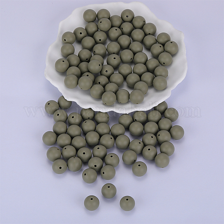 Круглые силиконовые фокусные бусины SI-JX0046A-113-1