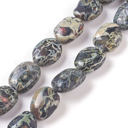 Chapelets de perles en serpentine naturelle G-I231-01-1