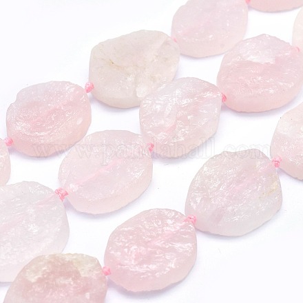 Perlas naturales de cuarzo rosa G-I213-25-1