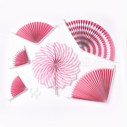 Красочные колесо папиросной бумаги вентилятор ремесло DIY-WH0097-04E-1