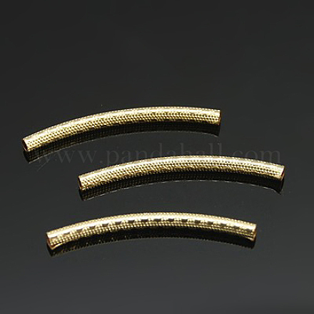 Yellow Gold Filled Curved Tube Beads KK-G150-8-1