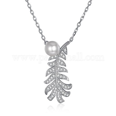 925 Sterling Silver Pendant Necklaces NJEW-BB32400-1