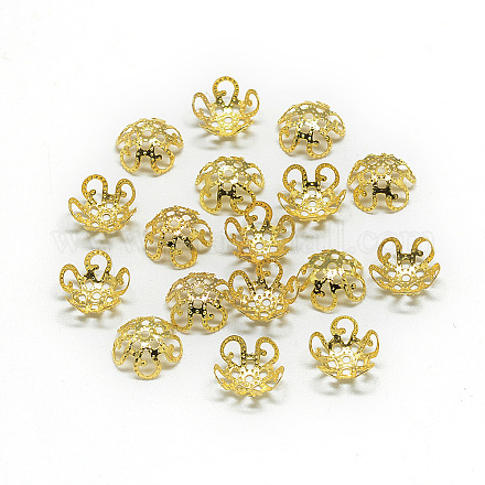 Plated Iron Fancy Bead Caps X-IFIN-S696-19G-1