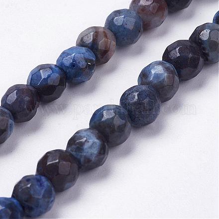 Natürliche Silberblatt Jaspis Perlen Stränge G-K181-6mm-O02-1