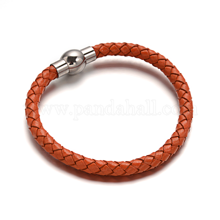Leather Cord Braided Bracelet Making BJEW-E273-03D-1