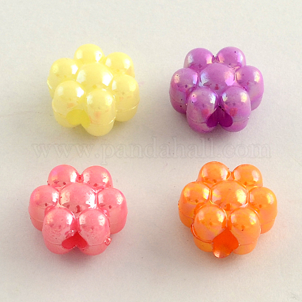 AB Color Plated Acrylic Beads PACR-Q098-M04-1