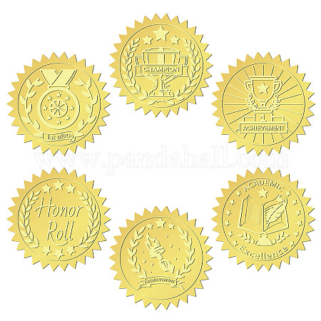 Wholesale CRASPIRE 144Pcs Gold Foil Embossed Stickers 2 Inch