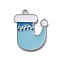 Winter Theme Alloy Enamel Pendants, Platinum, Hat, 23x18.5x1.7mm, Hole: 1.6mm